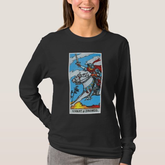 Knight Templar Knight Of Swords Occult Tarot Card  T-shirt (Voorkant)