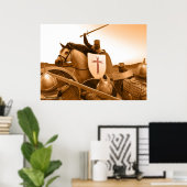 Knight Templar - kom dood Poster (Thuiskantoor)
