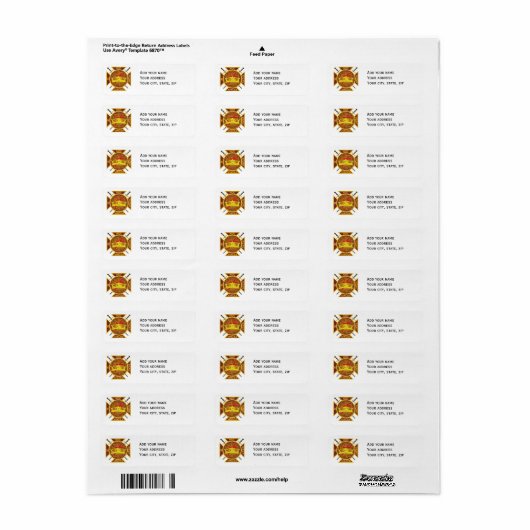 Knight Templar Labels (Full Sheet)