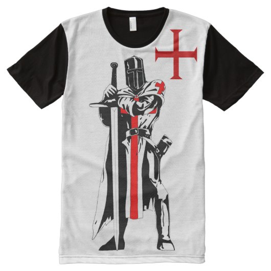 Knight Templar Limited Edition All-Over-Print T-shirt (Voorkant)