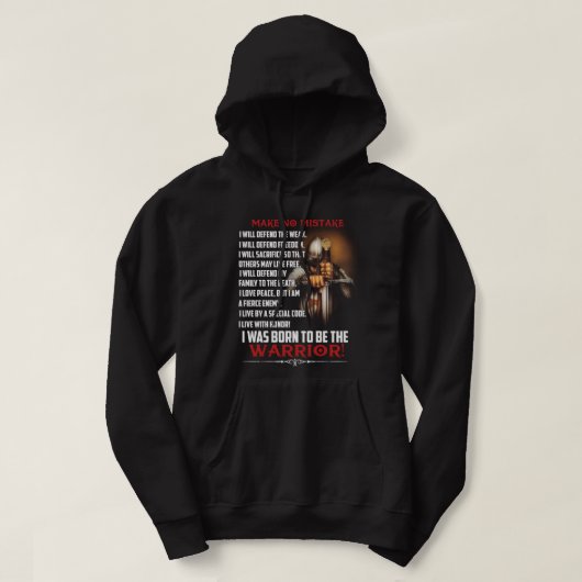Knight Templar maakt geen misstap Hoodie (Design voorkant)