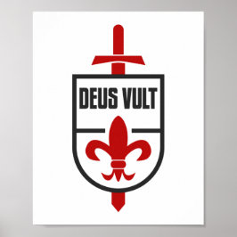 Knight Templar MOTTO DEUS VULT Poster