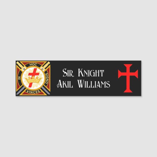 Knight Templar Naamplaatje (Voorkant)
