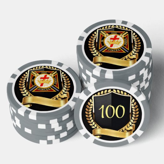 Knight Templar Poker Chips (Opstapeling)