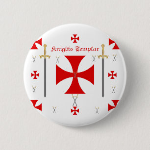 Knight Templar Ronde Button 5,7 Cm