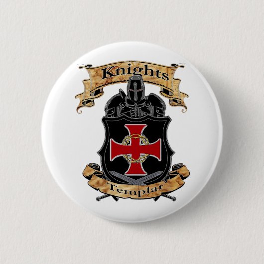 Knight Templar Ronde Button 5,7 Cm (Voorkant)