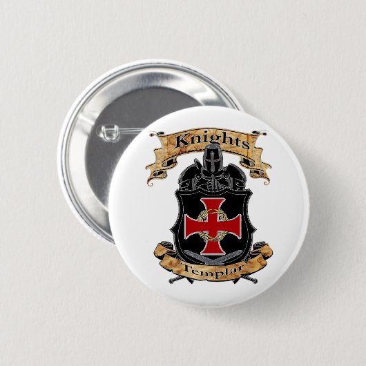 Knight Templar Ronde Button 5,7 Cm (Voorkant /achterkant)
