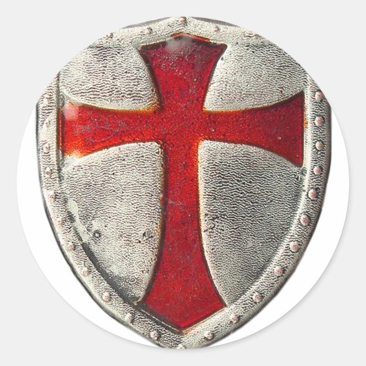 Knight Templar Ronde Sticker (Voorkant)