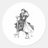 Knight templar ronde sticker (Voorkant)