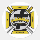 Knight Templar Ronde Sticker (Voorkant)