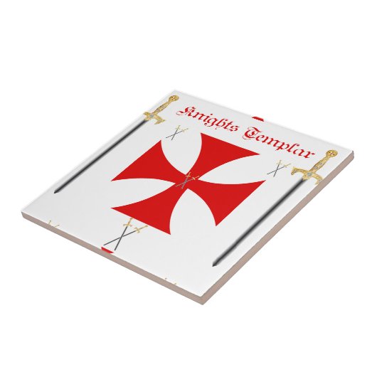 Knight Templar Tegeltje (Zijkant)