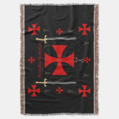 Knight Templar Throw Blanket Deken (Voorkant Verticaal)