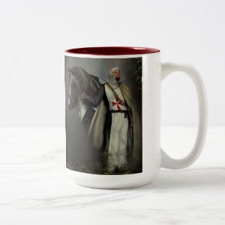 Knight templar tweekleurige koffiemok