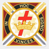 Knight Templar Vierkante Sticker (Voorkant)