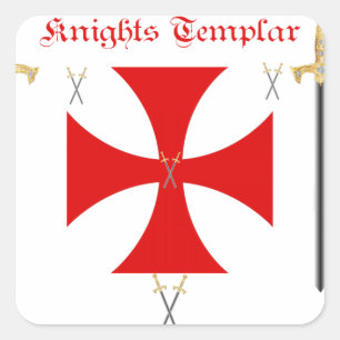Knight Templar Vierkante Sticker