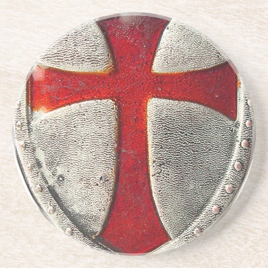 Knight Templar Zandsteen Onderzetter (Voorkant)
