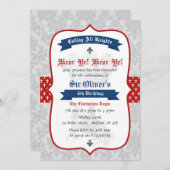 Knight thema verjaardagsfeestje uitnodiging (Voorkant / Achterkant)