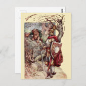 Knight & Troll  Medieval Fantasy Art Briefkaart (Voorkant / Achterkant)