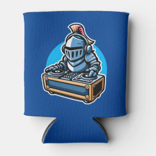 Knight Turntablist - Middeleeuwse DJ Cartoon Desig Blikjeskoeler
