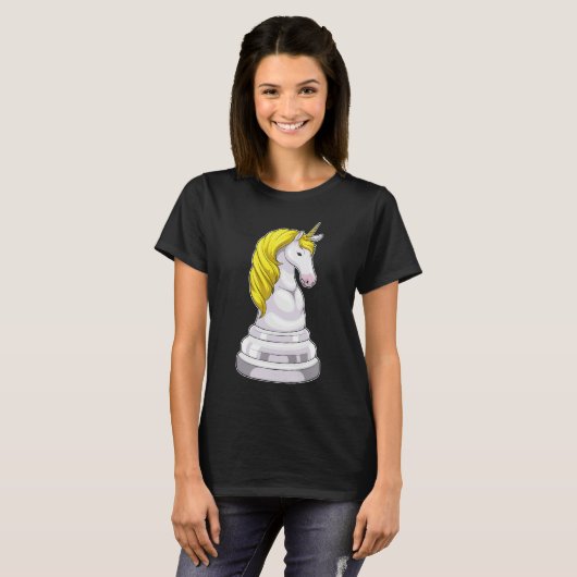 Knight Unicorn Chess T-shirt (Voorkant volledig)