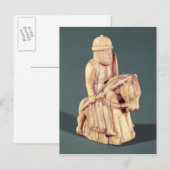 Knight van een schaakset briefkaart (Voorkant / Achterkant)