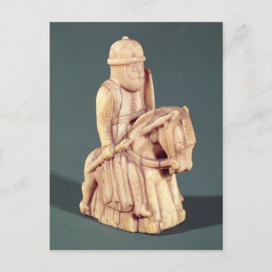 Knight van een schaakset briefkaart (Voorkant)