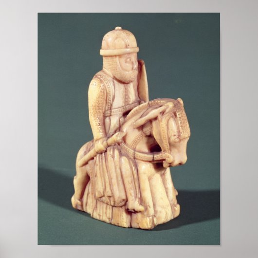 Knight van een schaakset poster (Voorkant)