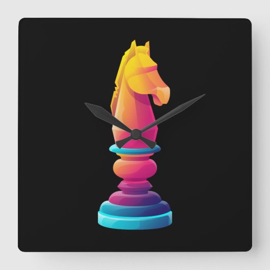 Knight Vierkante Klok (Voorkant)