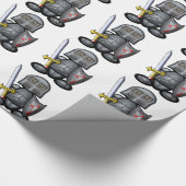 Knight (vlakte) cadeaupapier (Hoek)