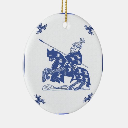  Knight, voeg toe, geef tekst uit Keramisch Ornament (Rechts)