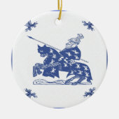  Knight, voeg toe, geef tekst uit Keramisch Ornament (Voorkant)