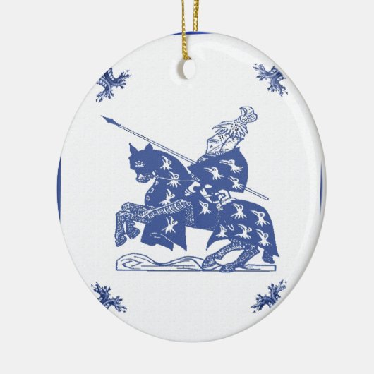  Knight, voeg toe, geef tekst uit Keramisch Ornament (Links)