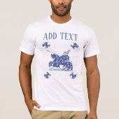  Knight, voeg toe, geef tekst uit T-shirt (Voorkant)