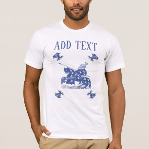  Knight, voeg toe, geef tekst uit T-shirt