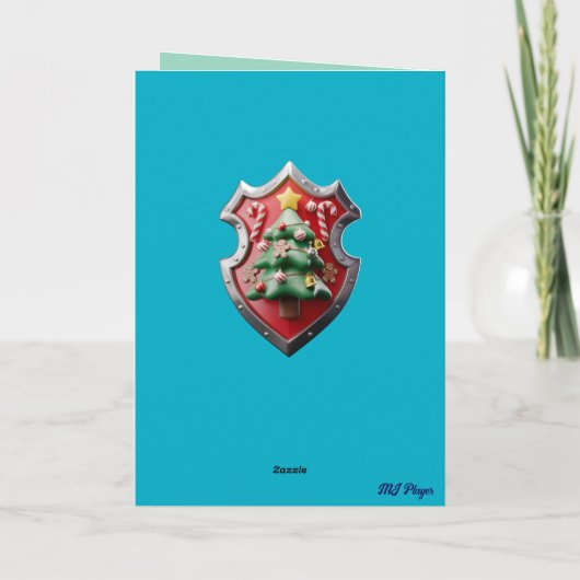 Knight voor Kerstmis Kaart (Achterkant)