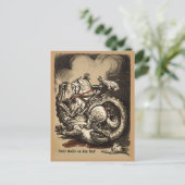 Knight vs. Dragon Briefkaart (Staand voorkant)