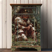 Knightcore Medieval Knight Resting Ancient Forest Tissuepapier