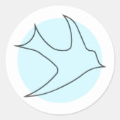 Knightingales Ronde Sticker (Blauw) (Voorkant)