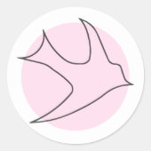 Knightingales Ronde Sticker (Roze) (Voorkant)