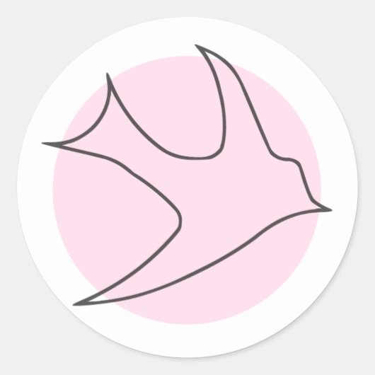 Knightingales Ronde Sticker (Roze) (Voorkant)