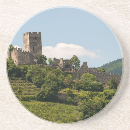 Knight's Castle in Wachau Austria Zandsteen Onderzetter (Voorkant)