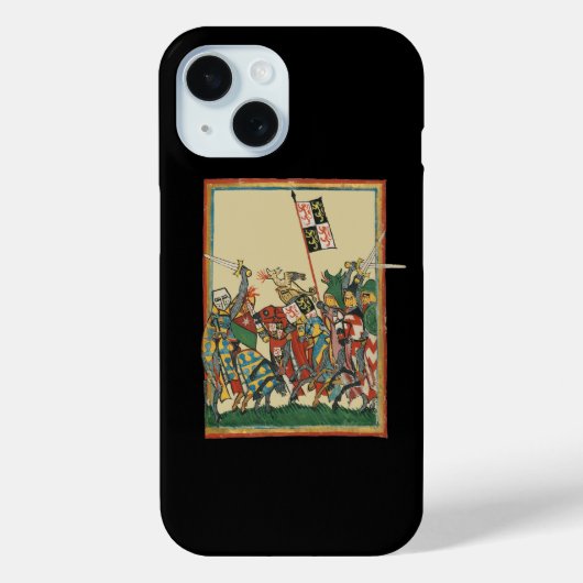 Knights Charging, 14e-eeuwse Codex Manesse Case-Mate iPhone Case (Achterkant)