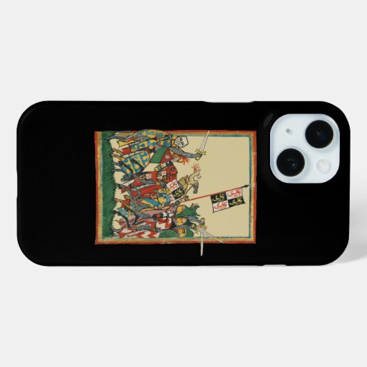 Knights Charging, 14e-eeuwse Codex Manesse Case-Mate iPhone Case (Achterkant (horizontaal))