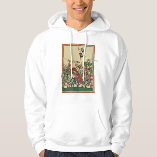 Knights Charging, 14e-eeuwse Codex Manesse Hoodie (Voorkant)