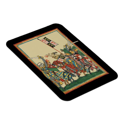 Knights Charging, 14e-eeuwse Codex Manesse Magneet (Rechterzijde)