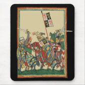 Knights Charging, 14e-eeuwse Codex Manesse Muismat (Voorkant)