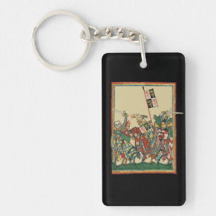 Knights Charging, 14e-eeuwse Codex Manesse Sleutelhanger