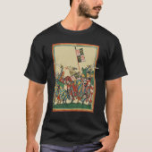Knights Charging, 14e-eeuwse Codex Manesse T-shirt (Voorkant)