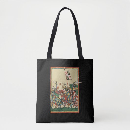 Knights Charging, 14e-eeuwse Codex Manesse Tote Bag (Voorkant)