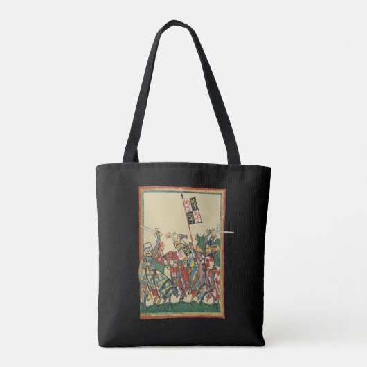 Knights Charging, 14e-eeuwse Codex Manesse Tote Bag (Achterkant)